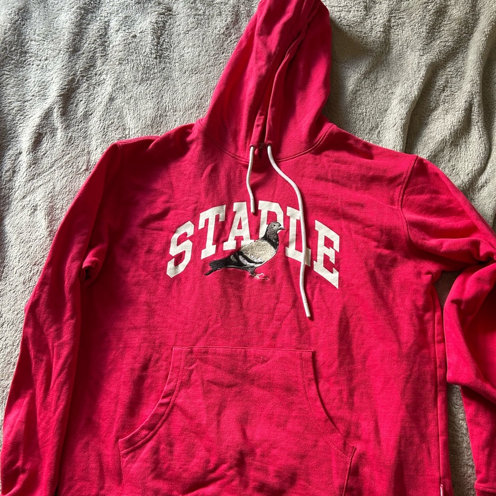 Staple Pink Hoodie with Pigeon Graphic